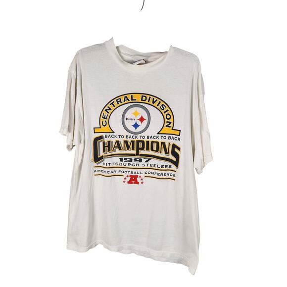 Vintage 1997 Logo Athletic Pittsburgh Steelers T men's large - Picture 1 of 5